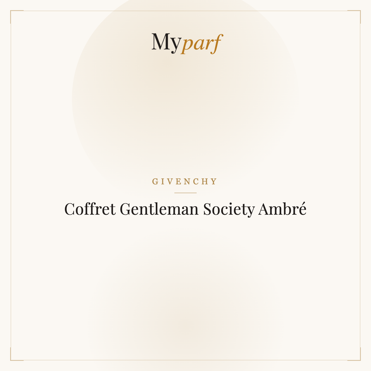 COFFRET GENTLEMAN SOCIETY AMBRÉ