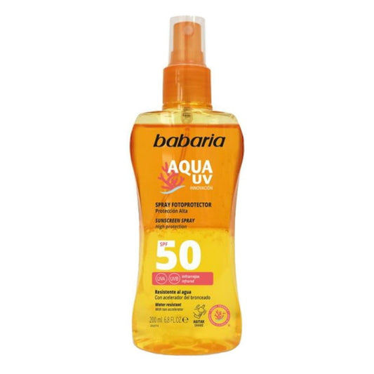 Babaria Spray Solaire Biphase Peaux Sensibles SPF 50