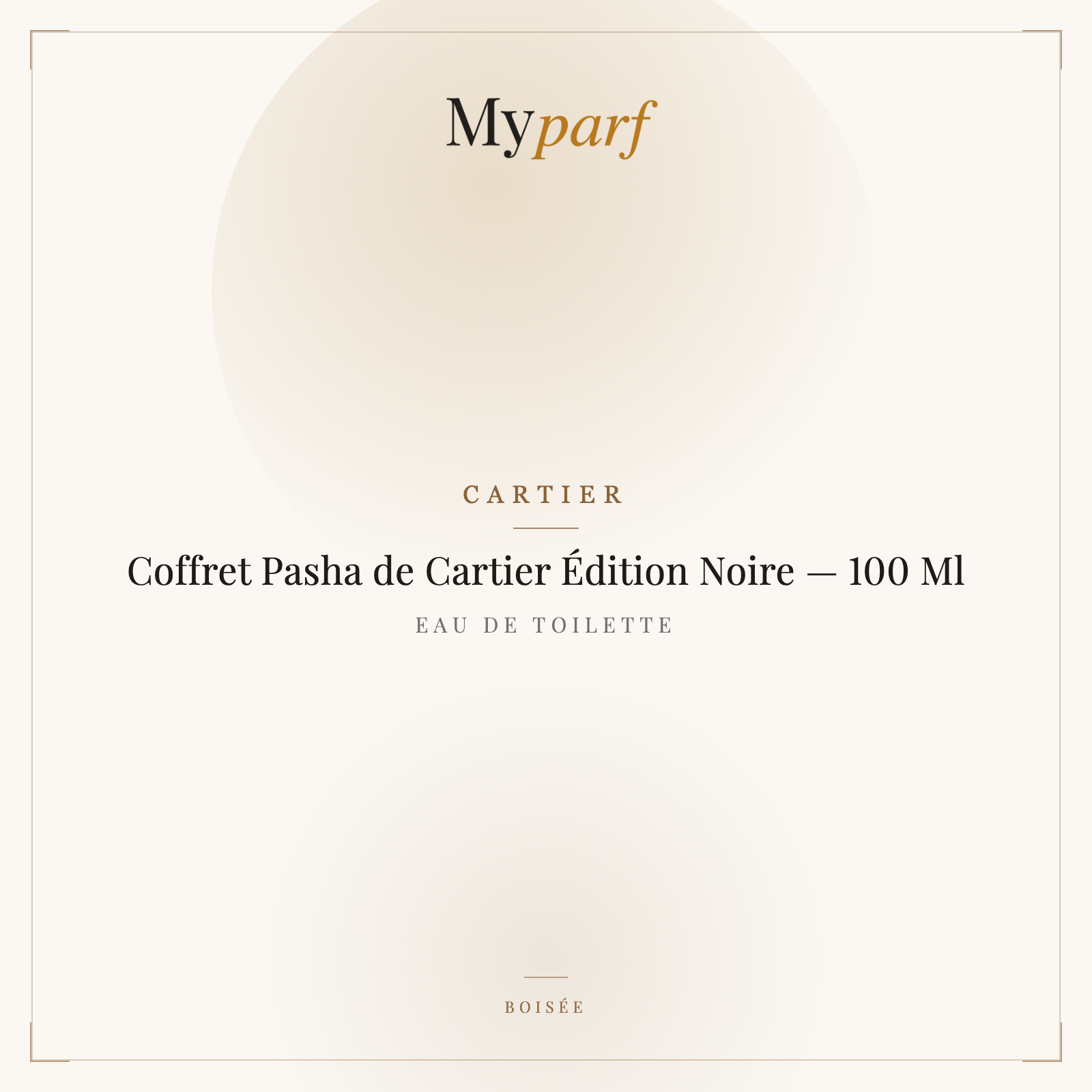 COFFRET PASHA DE CARTIER EDITION NOIRE