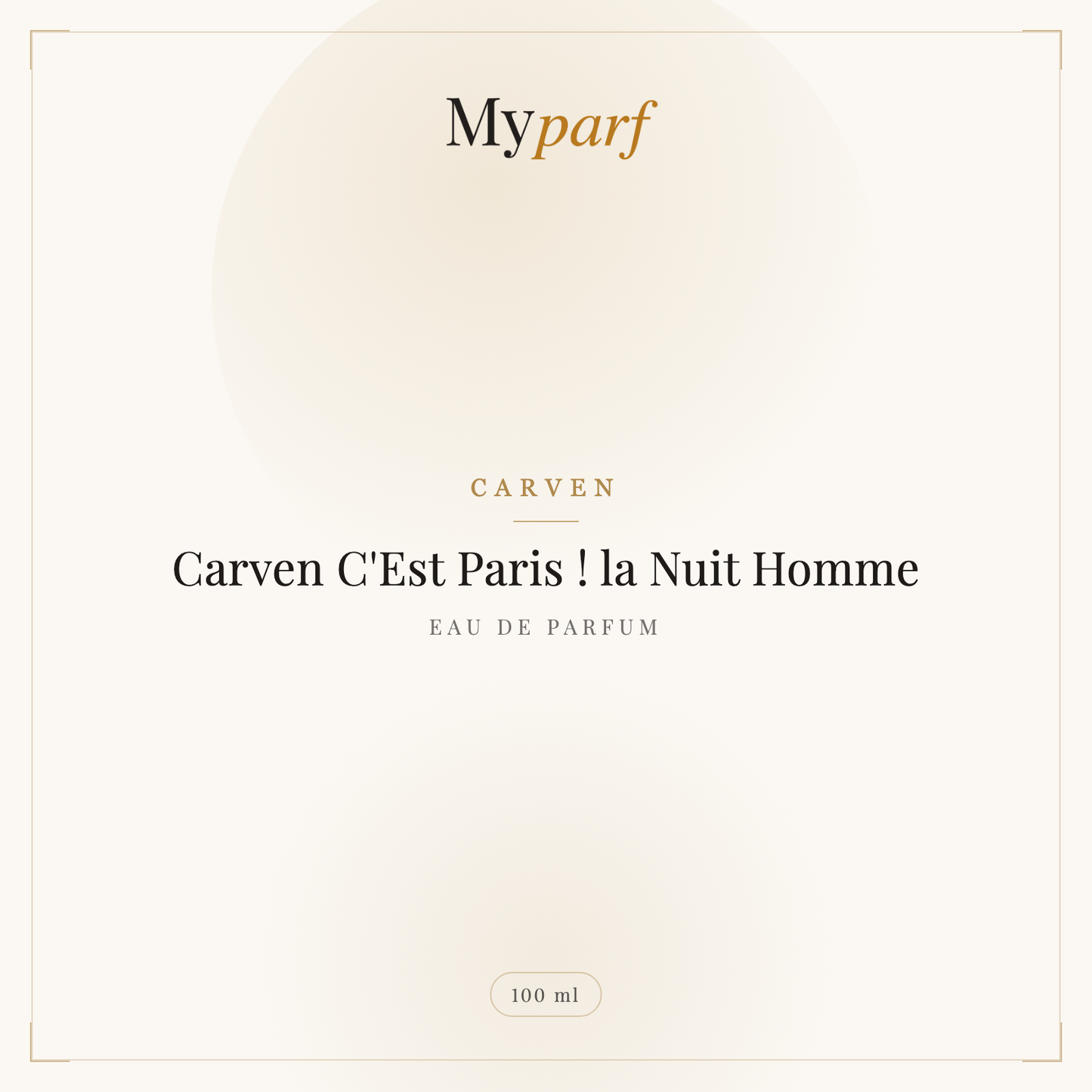 CARVEN C'EST PARIS ! LA NUIT HOMME