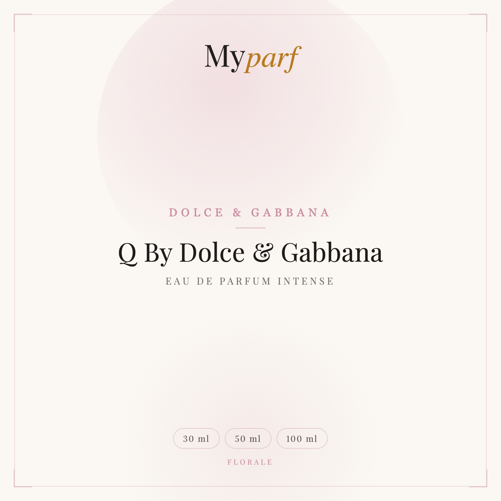 Q BY DOLCE & GABBANA EAU DE PARFUM INTENSE