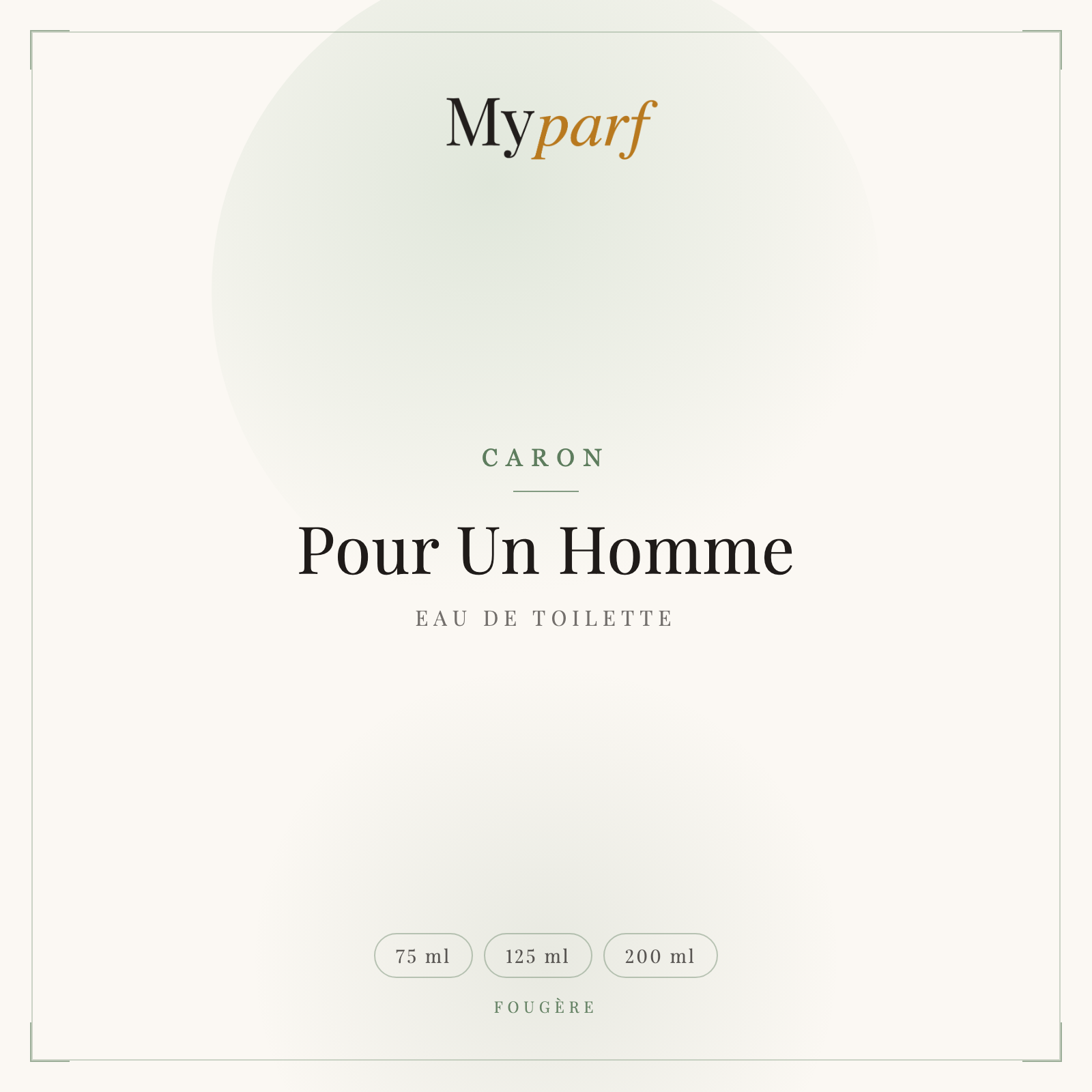 POUR UN HOMME