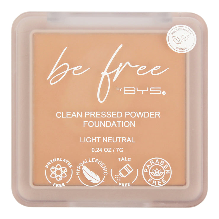 BYS Be Free Clean Pressed Powder Foundation – Light Neutral