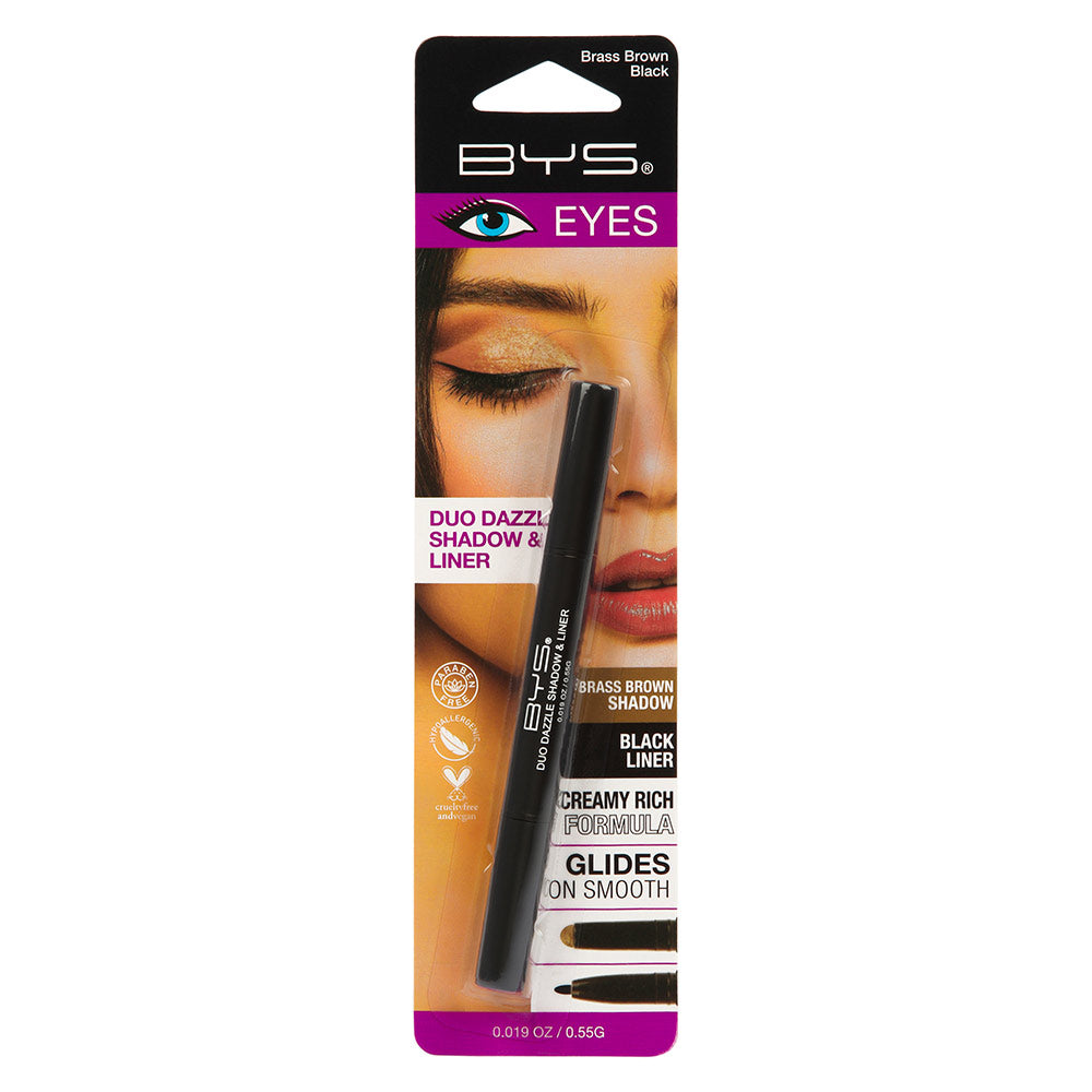 BYS Duo Dazzle Shadow & Liner – Brass Brown & Black