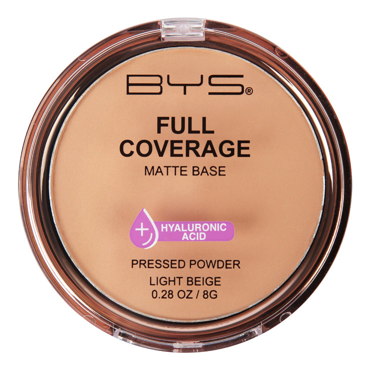 BYS Pressed Powder Full Coverage – Light Beige