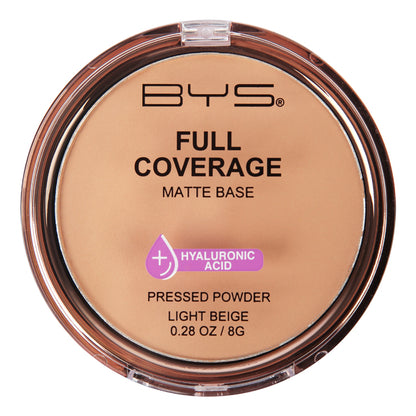 BYS Pressed Powder Full Coverage – Light Beige