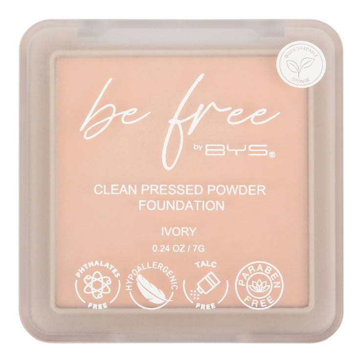 BYS Be Free Clean Pressed Powder Foundation – Ivory