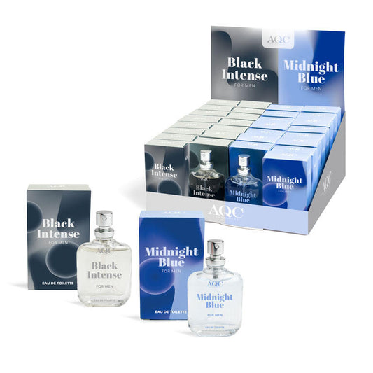 IDC Institute AQC Fragrances Black Intense & Midnight Blue Eau de Toilette For Men