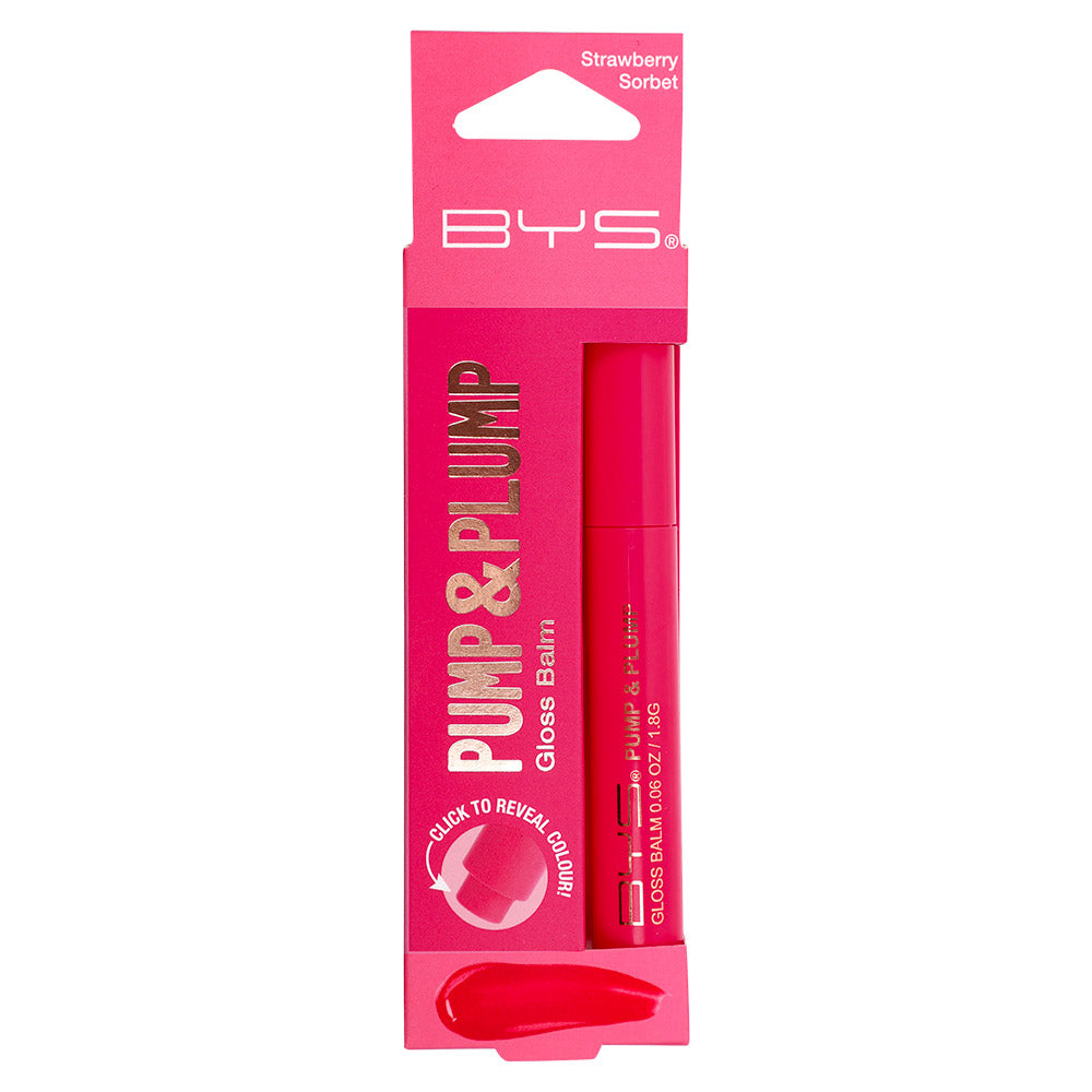 BYS Pump & Plump Gloss Balm – Strawberry Sorbet