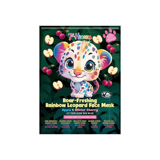 7th Heaven Rainbow Leopard Face Mask