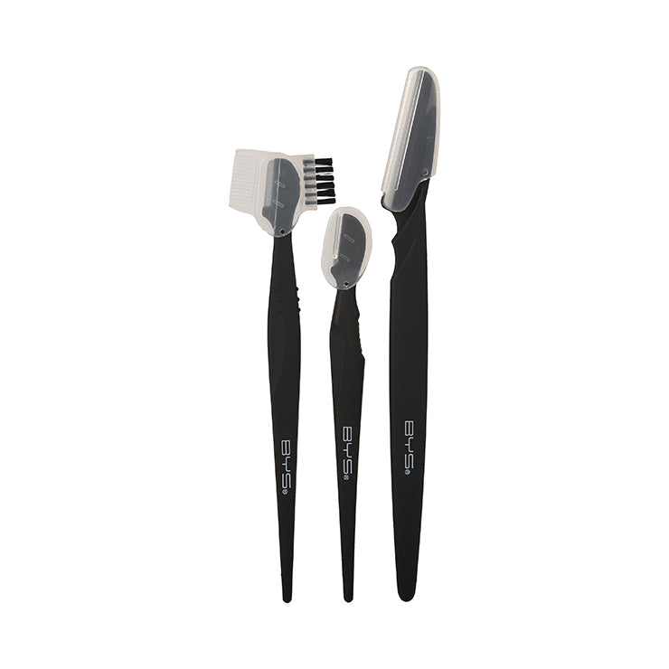 BYS Brow & Facial Razor Grooming Set 3PK