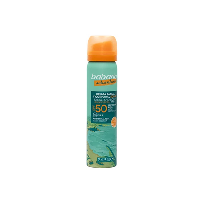 Babaria Adventure Brume Solaire Visage et Corps SPF 50