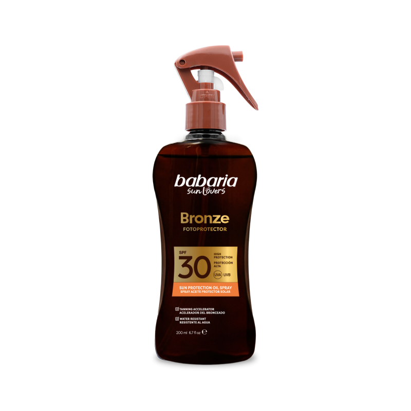 Babaria Bronze Spray Huile Solaire Protectrice SPF 30