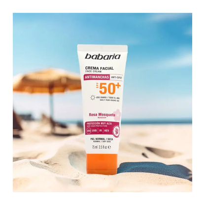 Babaria Crème Protectrice Solaire Visage SPF 50+