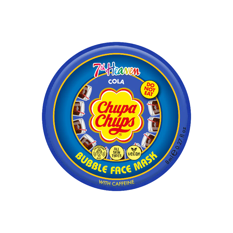 7th Heaven Chupa Chups Cola Bubble Face Mask with Caffeine