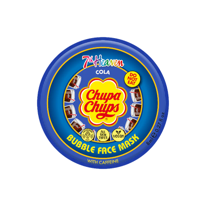7th Heaven Chupa Chups Cola Bubble Face Mask with Caffeine