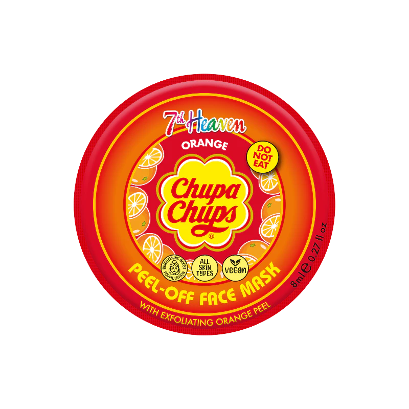 7th Heaven Chupa Chups Orange Peel-Off Face Mask with Exfoliating Orange Peel