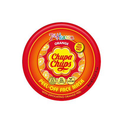 7th Heaven Chupa Chups Orange Peel-Off Face Mask with Exfoliating Orange Peel