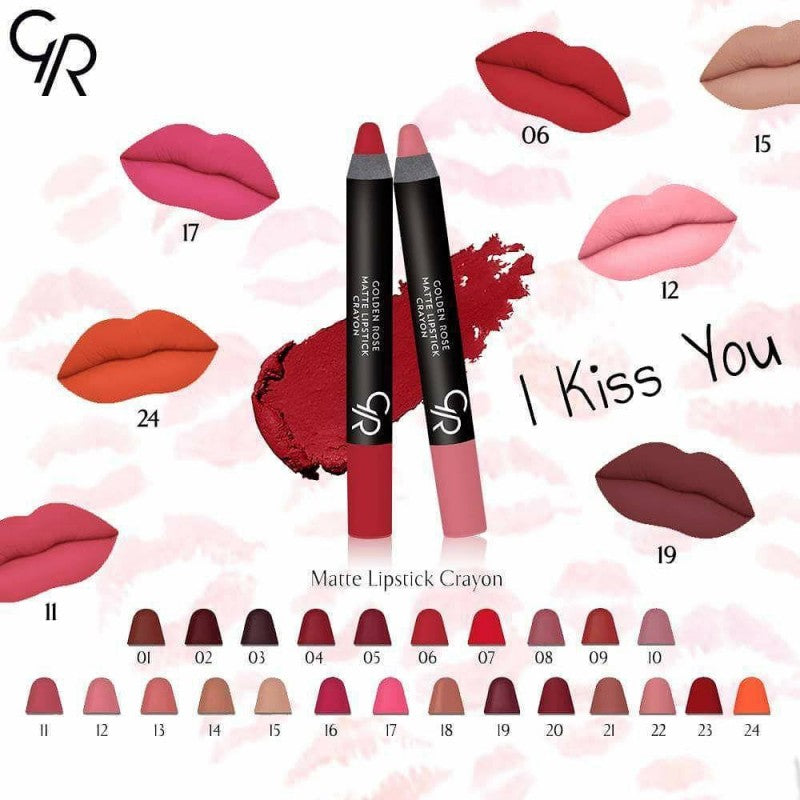 Golden Rose Matte Lipstick Crayon – 14