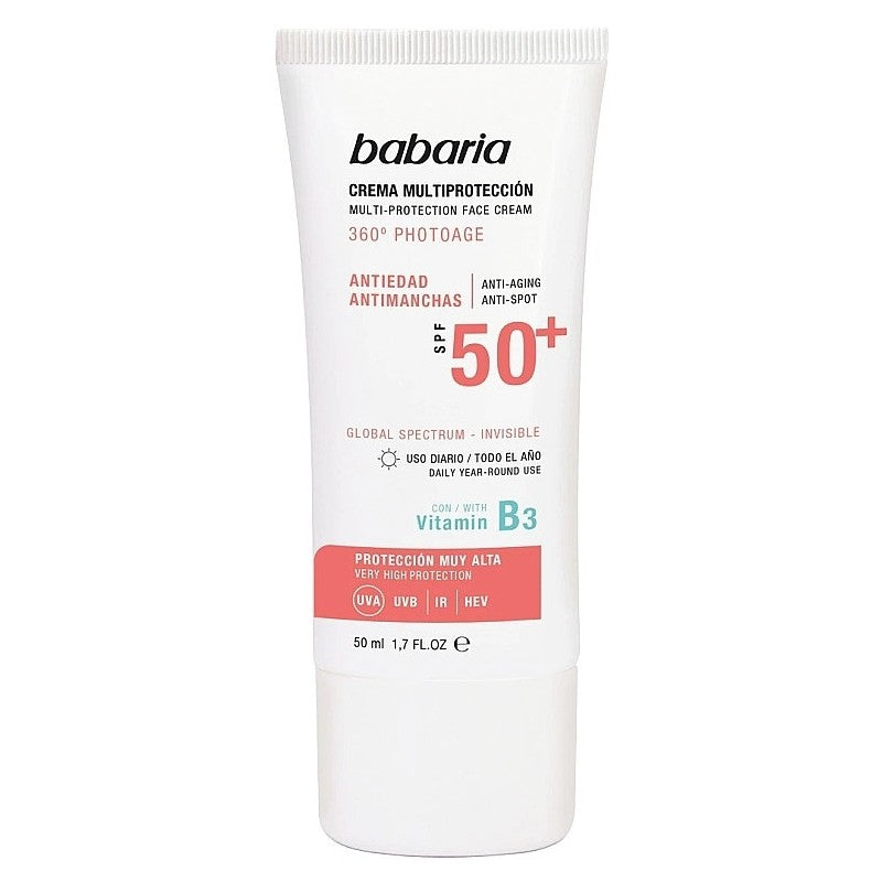 Babaria Crème Solaire Visage Multi-Protection SPF 50+