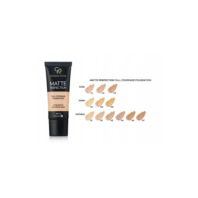 Golden Rose Matte Perfection Full Coverage Foundation – W1