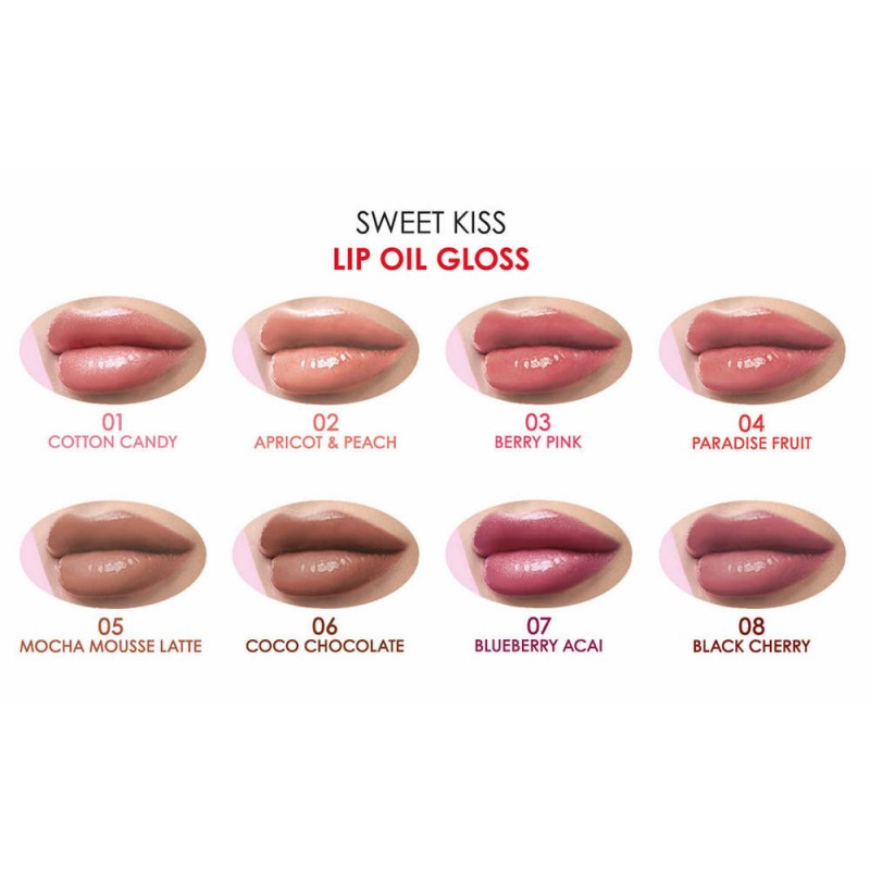 Golden Rose Sweet Kiss Lip Oil Gloss – 01 Barbe à papa
