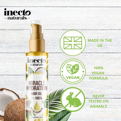 Inecto Naturals Miracle Hydration Hair Oil à la Noix de Coco
