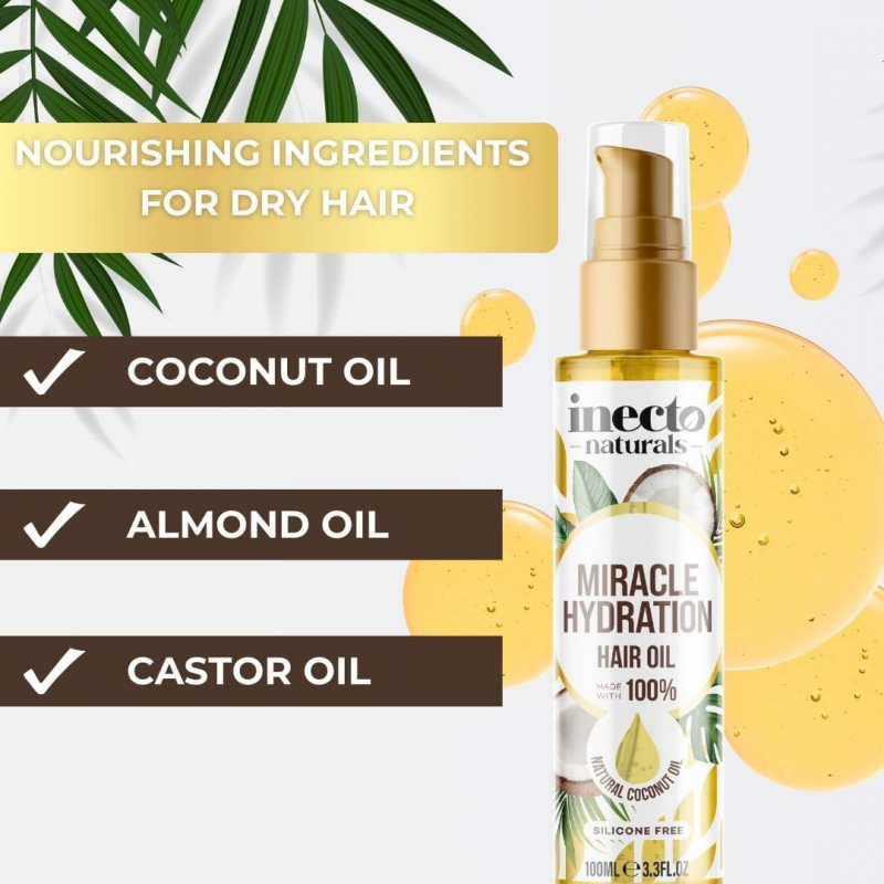 Inecto Naturals Miracle Hydration Hair Oil à la Noix de Coco