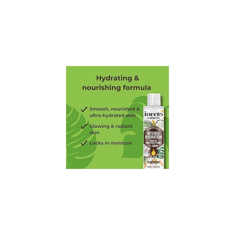 Inecto Naturals Wonder Glow Intense Hydration Body Oil à la Noix de Coco