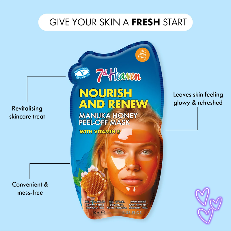 7th Heaven Nourish and Renew Manuka Honey Peel-Off Mask with Vitamin E