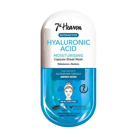 7th Heaven Nutriactive Hyaluronic Acid Moisturising Capsule Sheet Mask