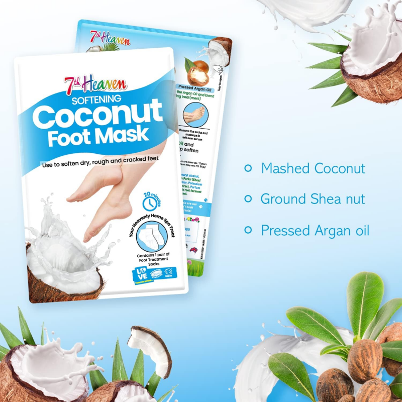 7th Heaven Softening Coconut Foot Mask