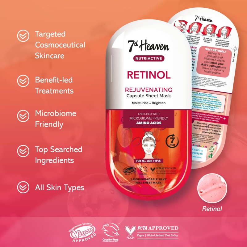 7th Heaven Nutriactive Retinol Rejuvenating Capsule Sheet Mask