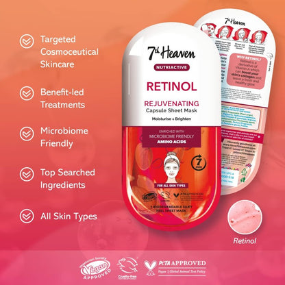 7th Heaven Nutriactive Retinol Rejuvenating Capsule Sheet Mask