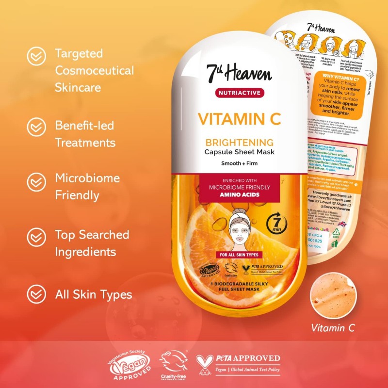 7th Heaven Nutriactive Vitamin C Brightening Capsule Sheet Mask