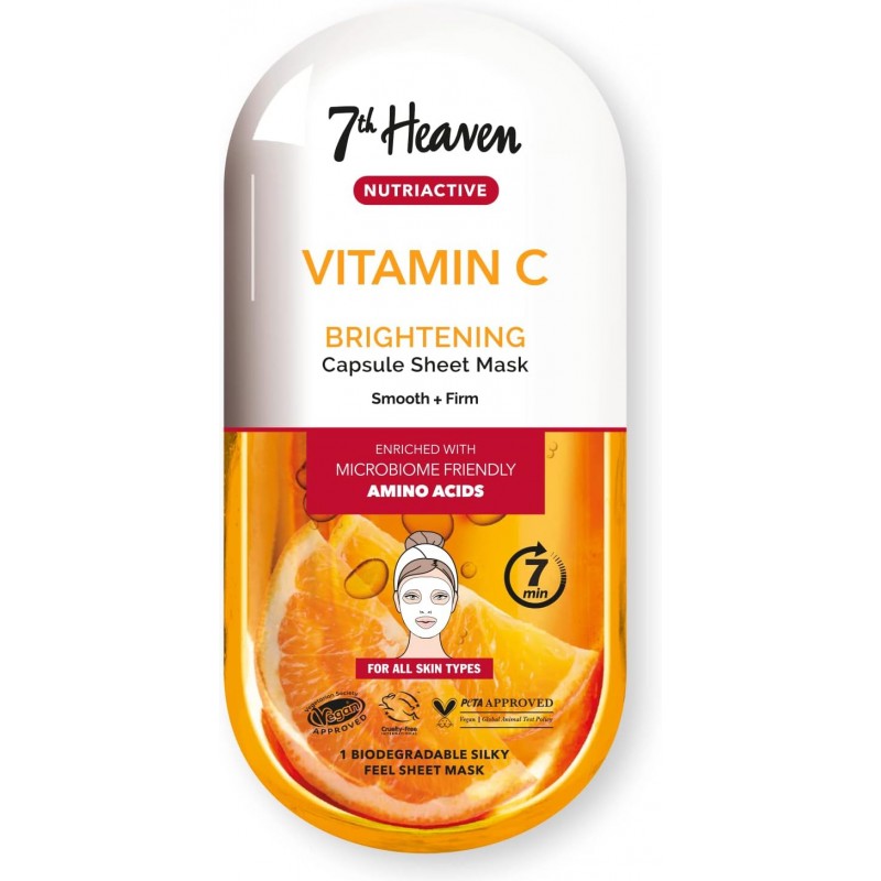 7th Heaven Nutriactive Vitamin C Brightening Capsule Sheet Mask