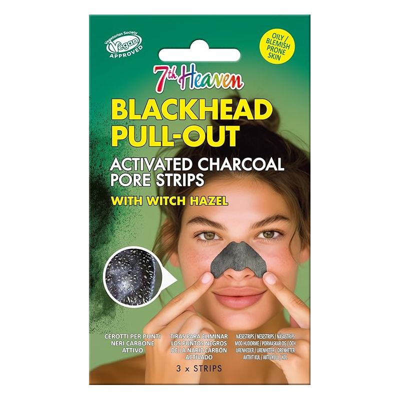 7th Heaven Blackhead Pull-Out Activated Charcoal Pore Strips with Witch Hazel