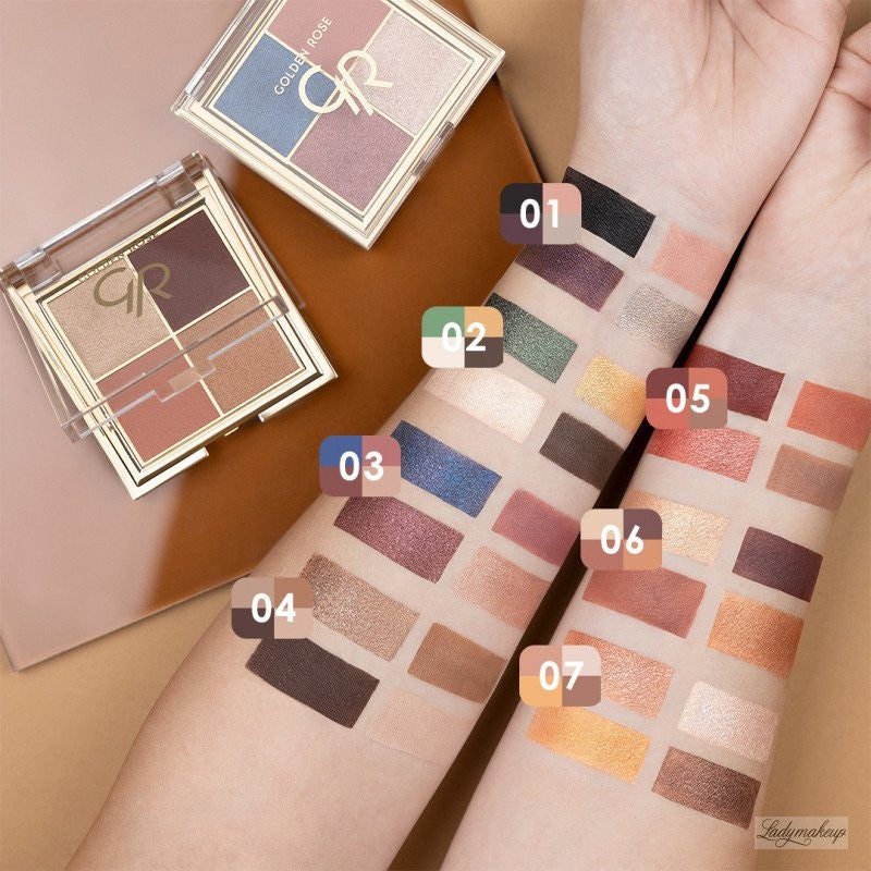 Golden Rose Quattro Eyeshadow Palette – 01