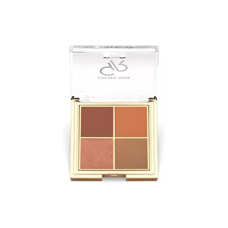 Golden Rose Quattro Eyeshadow Palette – 05 Red Brick
