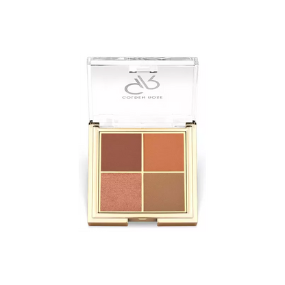 Golden Rose Quattro Eyeshadow Palette – 05 Red Brick
