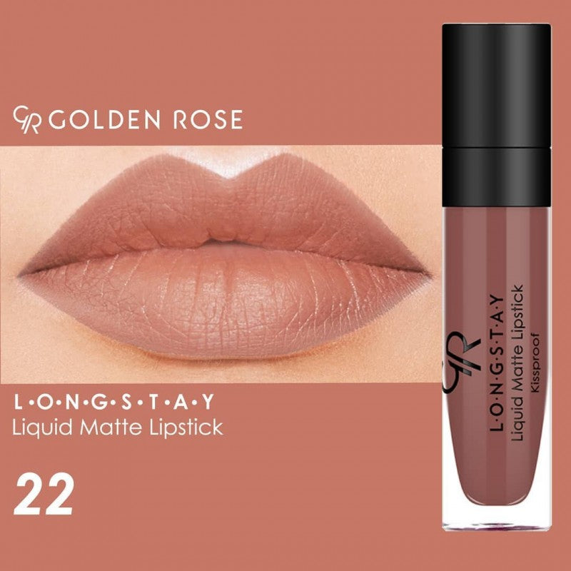 Golden Rose Longstay Liquid Matte Lipstick – 22