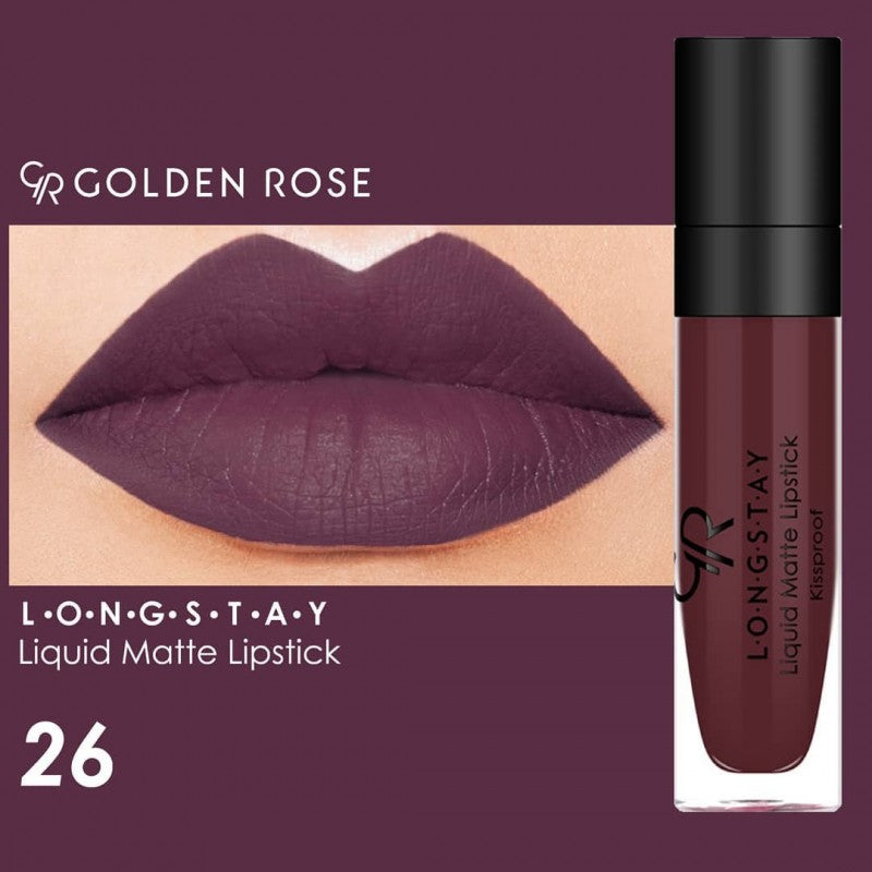 Golden Rose Longstay Liquid Matte Lipstick – 26