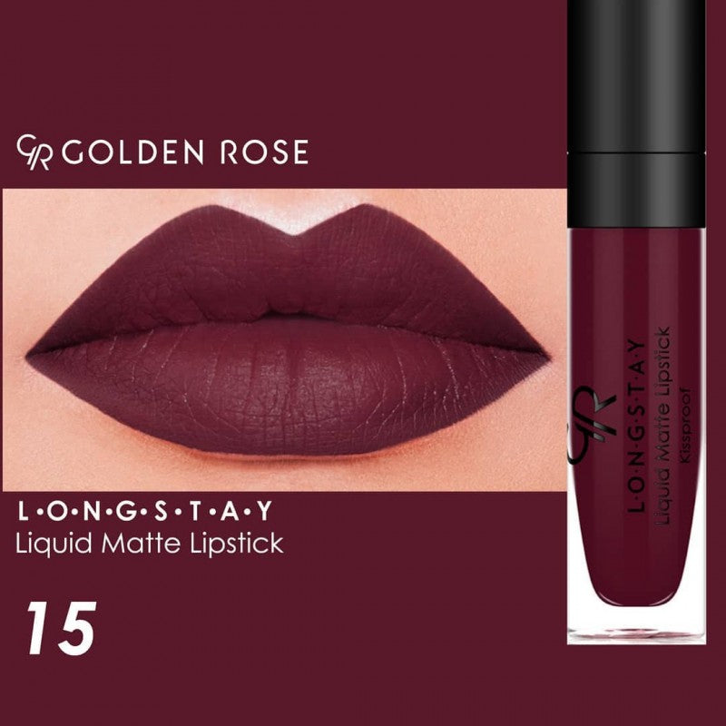 Golden Rose Longstay Liquid Matte Lipstick – 15