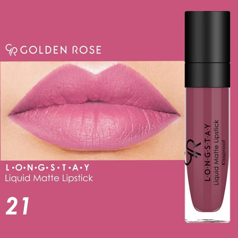Golden Rose Longstay Liquid Matte Lipstick – 21