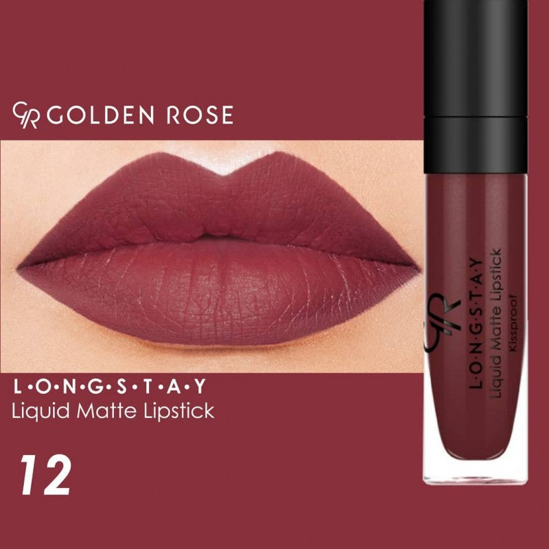 Golden Rose Longstay Liquid Matte Lipstick – 12