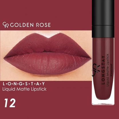 Golden Rose Longstay Liquid Matte Lipstick – 12