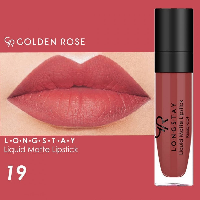 Golden Rose Longstay Liquid Matte Lipstick – 19