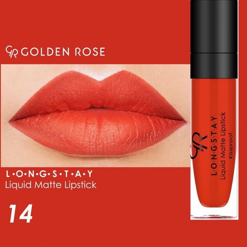 Golden Rose Longstay Liquid Matte Lipstick – 14