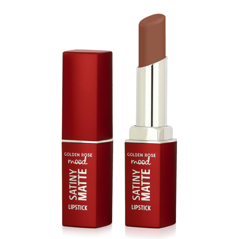 Golden Rose Mood Satiny Matte Lipstick – 01 Bare Nude