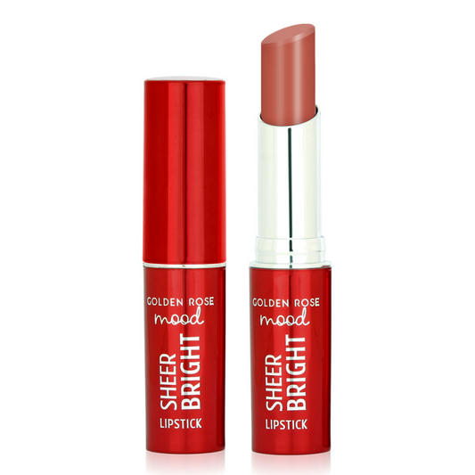 Golden Rose Mood Sheer Bright Lipstick – 101 Nude Glow